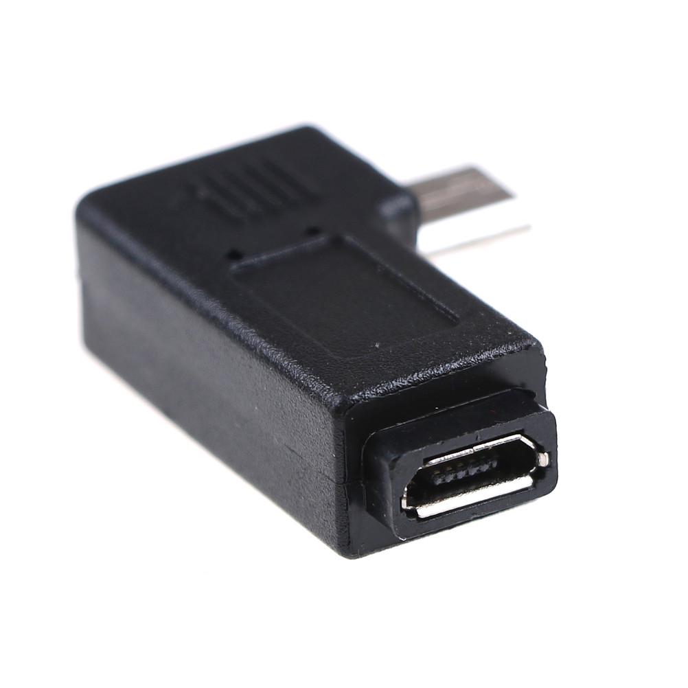 2 шт. 90 градусов микро левый и правый угол USB-переходники с разъемом «папа-мама» зарядное устройство