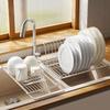 ZMZZZX Dish Dish Drainer Over the Next To the Stainless Expandable Dish Foldable Can Be Hung Space Use Drainer, Basket, Sink, Sink, Steel, Drainer,