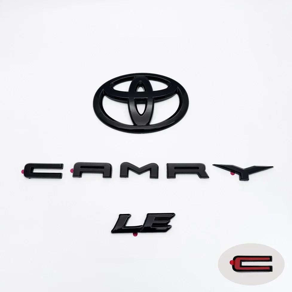 rtzup10 3-piece Set Emblem for Toyota Camry Modified Covering Car Sticker 3D Trunk Sticker Accessories SE LE XSE Auto Exterior Decor