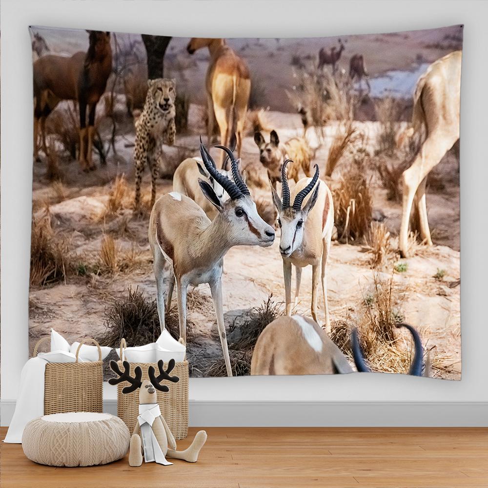Лось, дикая природа, настенный стиль, психоделическое искусство, гостиная, спальня, декор в общежитии, большой гобелен