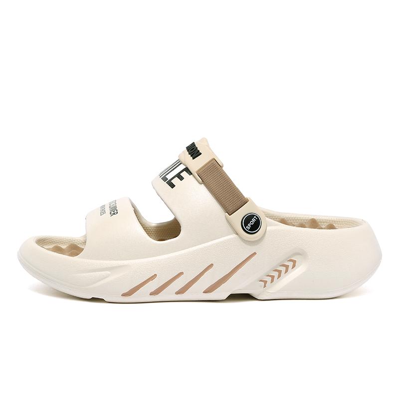 Летние мужские массажные тапочки, уличные сандалии, пляжные удобные мягкие шлепанцы, домашняя повседневная обувь, мужские сандалии, большой размер