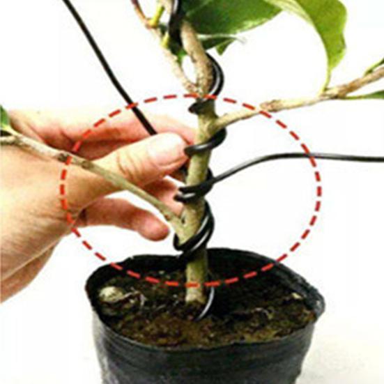 1 рулон, 5 м, проволока для бонсай, гибкая, многоразовая, нержавеющая, гибкая, удобная для хранения, форма растения, 6 размеров, тренировочная ветка бонсай, черная проволока для балкона