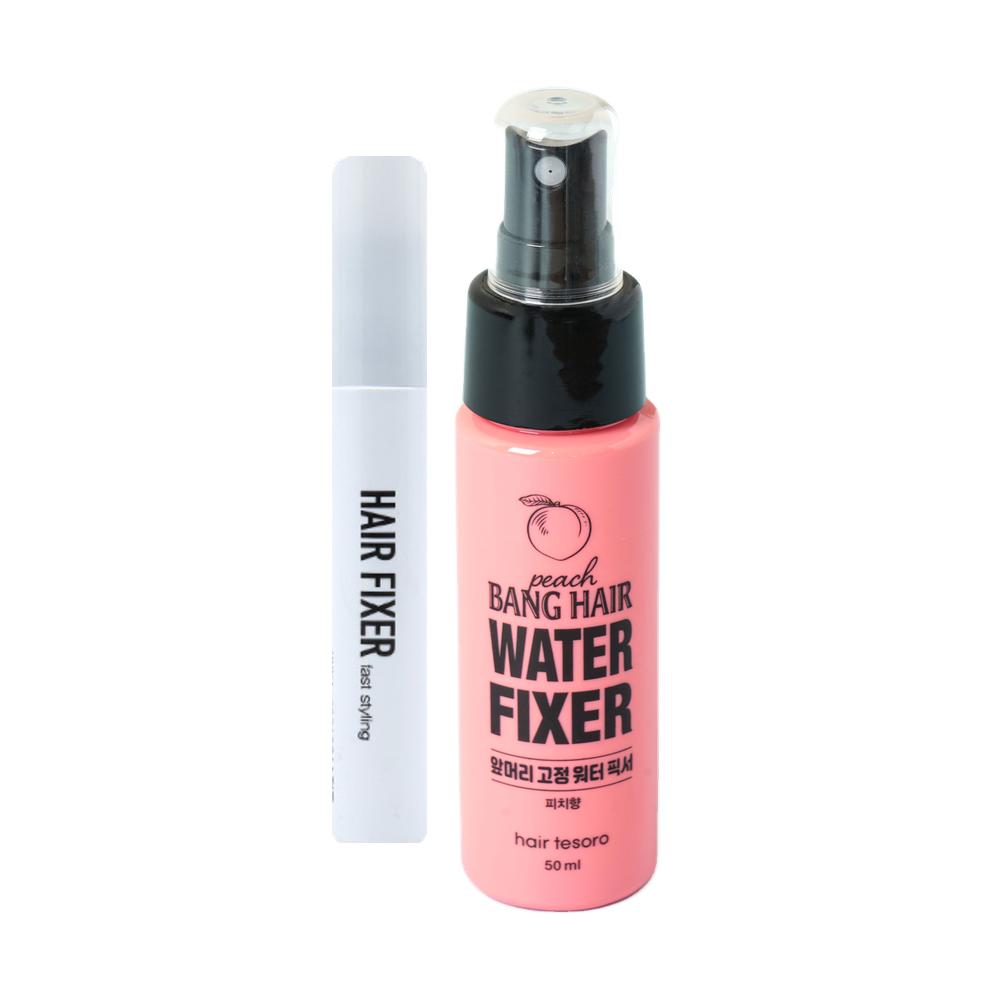[DAISO] Hair Tesoro Flyaway Fixer Mascara 10ml / Peach Bang Hair Water Fixer 50ml