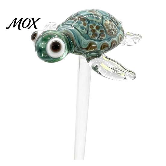Glass Animal Decor for Home Handmade Stained Plant Stake, Octopus Bird Turtle Decorative Whimsical Balcony Ornaments Shape Garden Ornament Potted