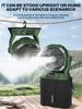 Portable Misting Fan Rechargeable Auto Swivel Fan 20000mAh USB Battery Power Bank 4 Mist Cooler Camping Fan With LED Lighting