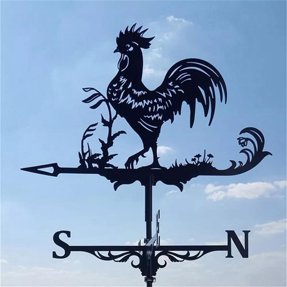 Black Wind Indicator Metal Weathercock Creativity Weather Vane