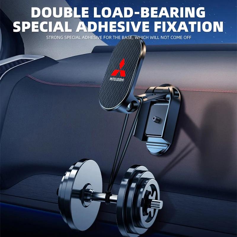 Magnetic Adjustable Car Phone Mount Cradle For Mitsubishi Logo ASX Outlander Lancer Pajero Eclipse Galant Mirage Accessories