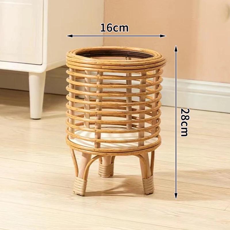 Ins Nordic Flower Pot Basket Wooden Flower Frame Indoor Outdoor Flower Pot Stand Living Room Green Plant Flower Pot Container