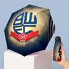 Мини 5-складной карманный зонт Bolton Wanderers FC Компактный легкий Защита от УФ-лучей дождя и солнца Портативный дорожный зонт