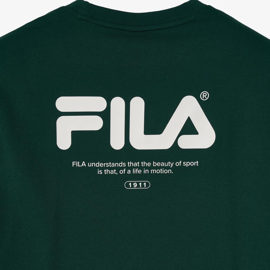 Fila Футболки Унисекс Темно-зеленые С круглым вырезом Умеренный прямой крой FS2RSH2103XDGR