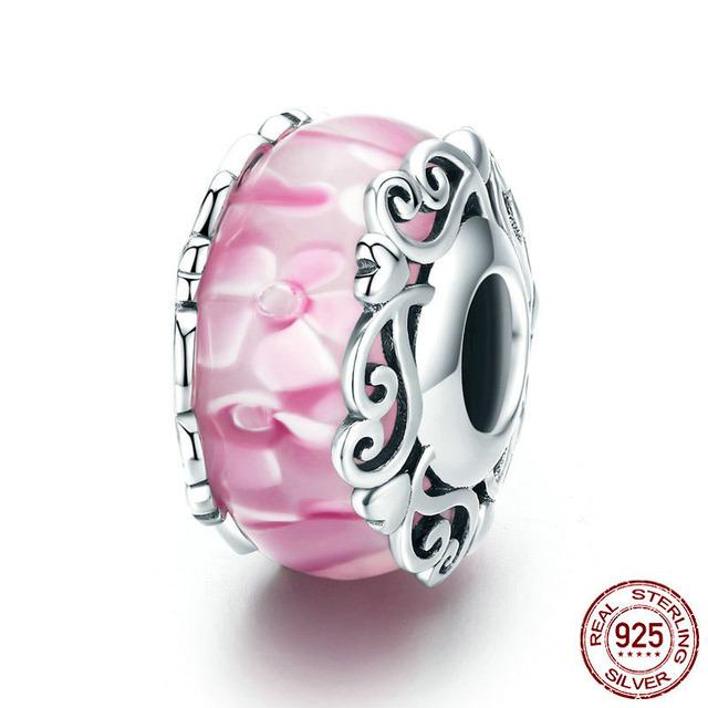 Стерлингового Серебра 925 пробы, розовый, муранский, я люблю маму, люблю, крест, сердце, сделай сам, тонкие бусины подходят для оригинального браслета-подвески, женские ювелирные изделия