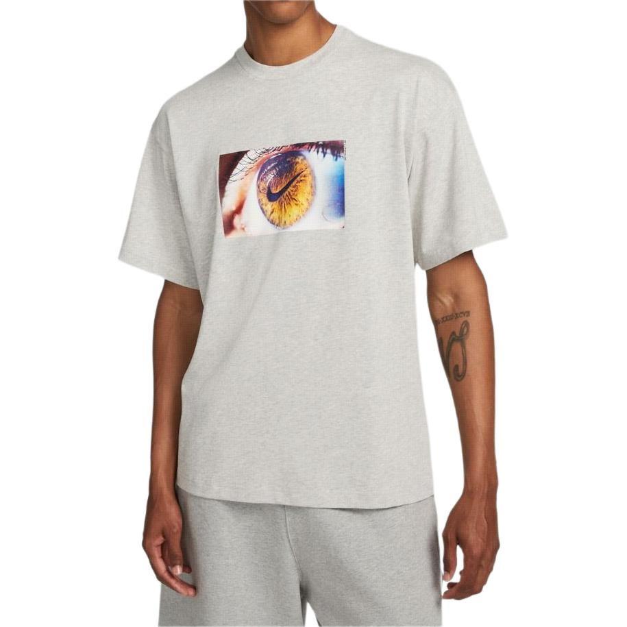 Nike Футболки мужские серые с круглым вырезом умеренного прямого кроя DX5831-050