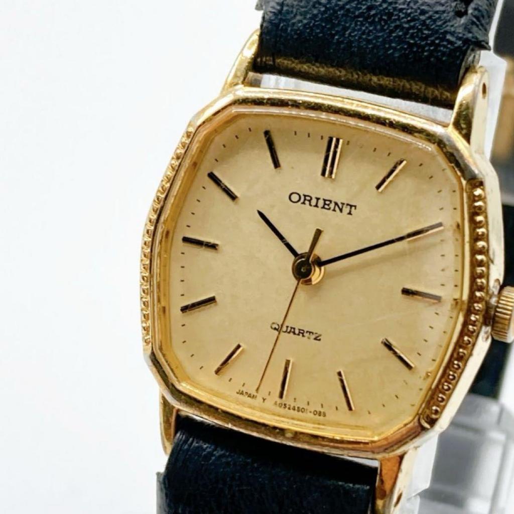 Б/у 405 ORIENT Женские часы Кварц Батарейка заменена Работают Золотые