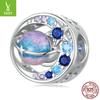 925 Silver Beads Children'S Fun Creative Blue Planet Interstellar Tour Series Diy Beaded Bracelet Accessories
