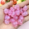 30pcs Acrylic Jelly Color Candy Peach Heart Acrylic Candy Loose Beads DIY Jewelry Accessories 17.5*17.5mm Jelly Color for Bracelet Earring Making