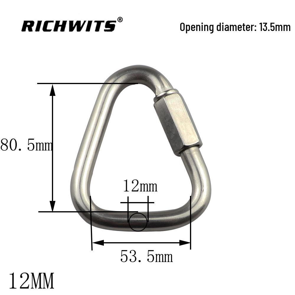 304 Stainless Steel Curved Triangular Safety Lock Quick Release Buckle