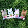 Plush Bunny Toy Keychain With Strawberry Design For Kids Gift And Bag Accessory
