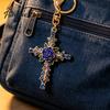 Брелок-роза со стразами, Ретро-брелок, Ключница из сплава с золотым покрытием для держателя, Мужчины Женщины, Подвеска для сумок, рюкзаков, Украшение, Шарм для женской сумки