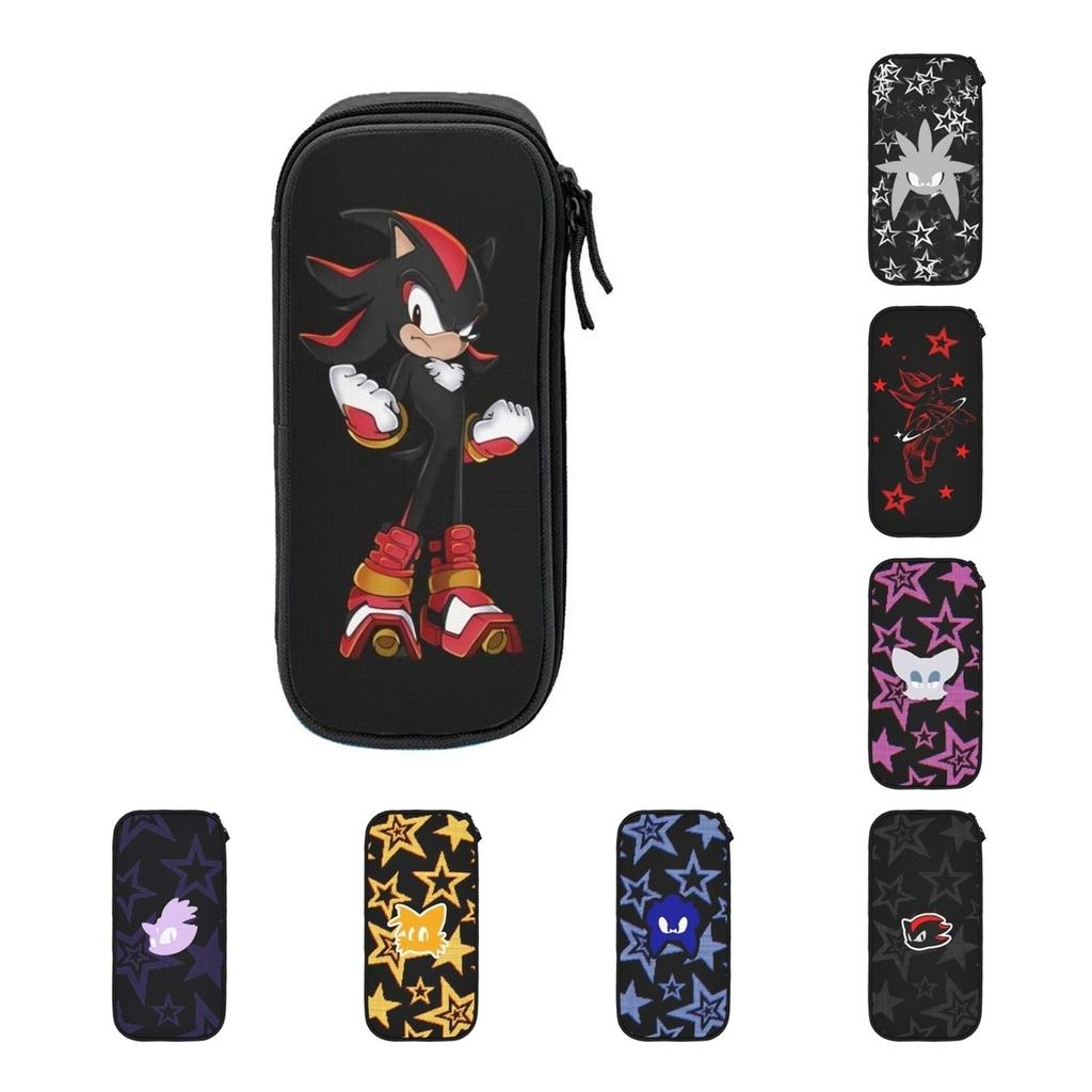 Fun Shadow The Hedgehogs Pencil Case Pencilcases Pen for Student Large Storage Bag Students School Gifts Stationery