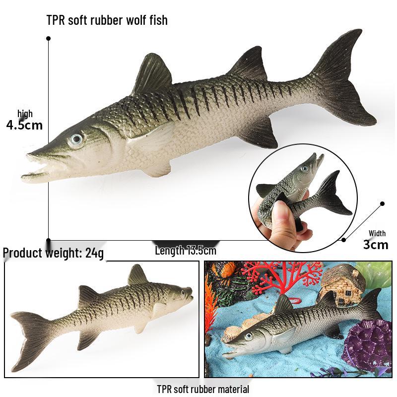 Детский набор моделей морских животных для снятия стресса: Рыба-фугу, Осьминог, Краб, Акула, Дунклеостей