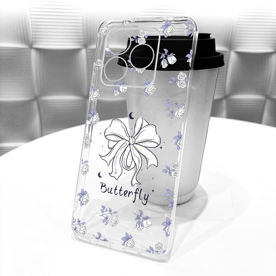 For Honor X5C Plus Case NLA-LX1 Luxury Butterfly Painted Cover Clear Silicone Case For Honor X5C X 5C HonorX5C Plus 4G Soft Bags