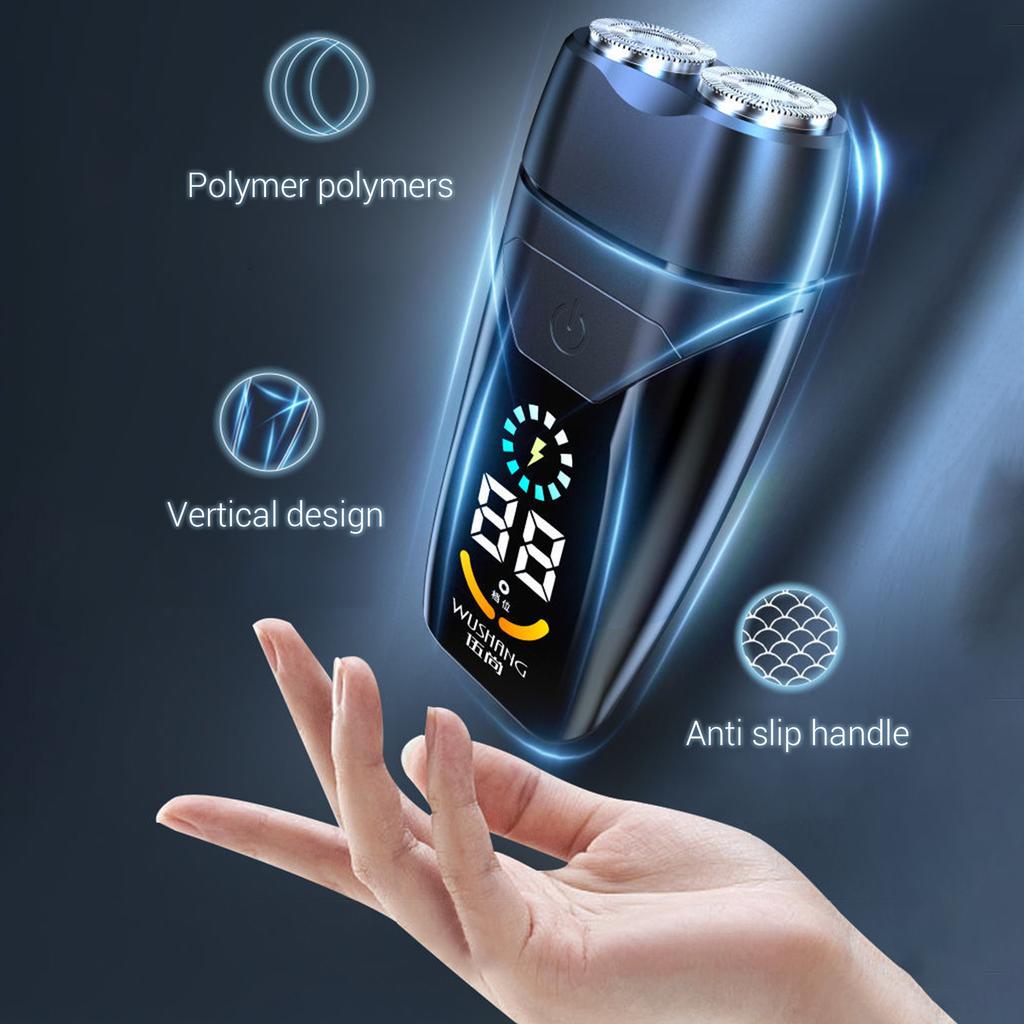Electric Cordless Razor Shaver Convenient to Use One-Button Design Shaver for Morning Night Face Washing
