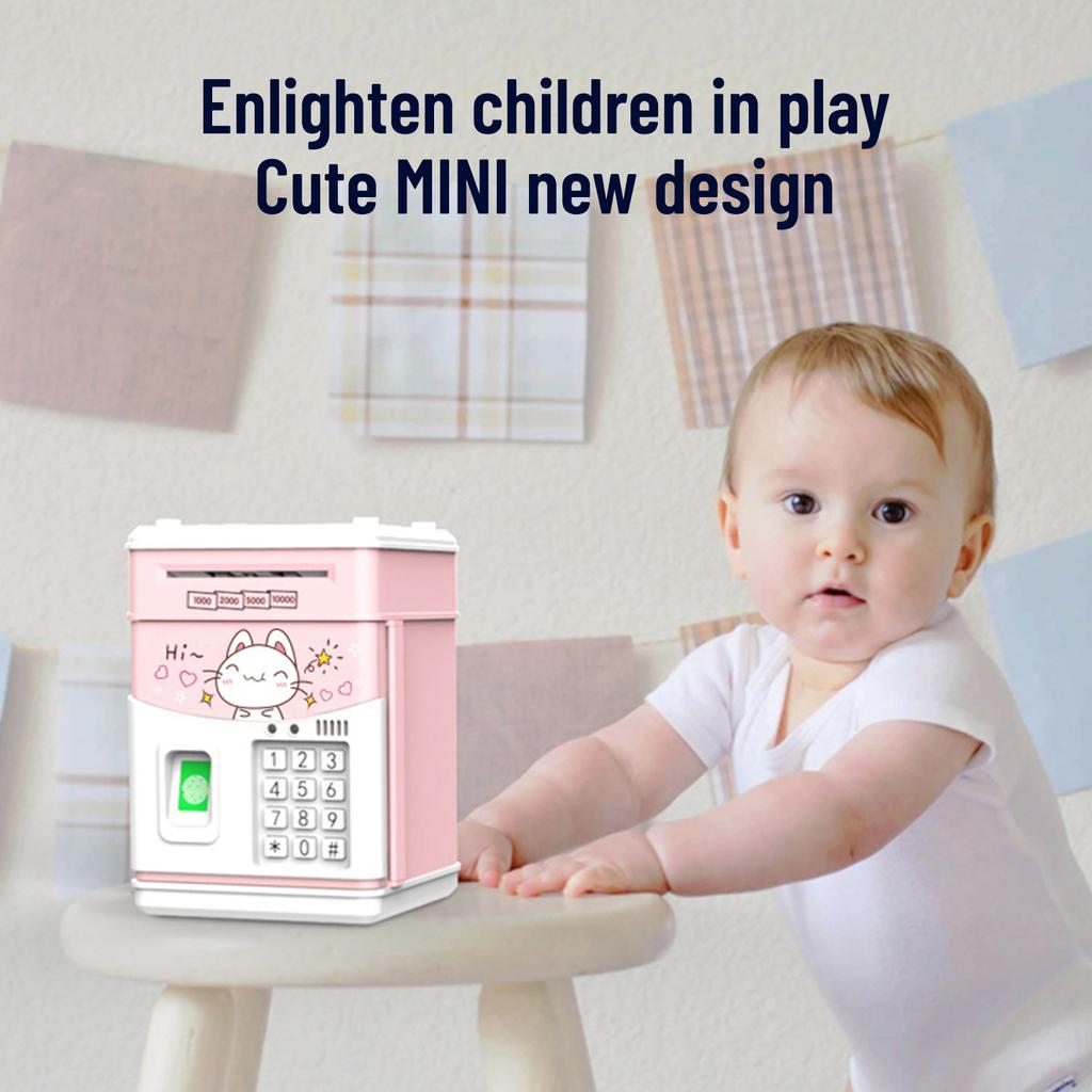 Детская копилка Электронная умная копилка с кодом и отпечатком пальца Мультяшные копилки для детей Мальчика Девочки День Рождения