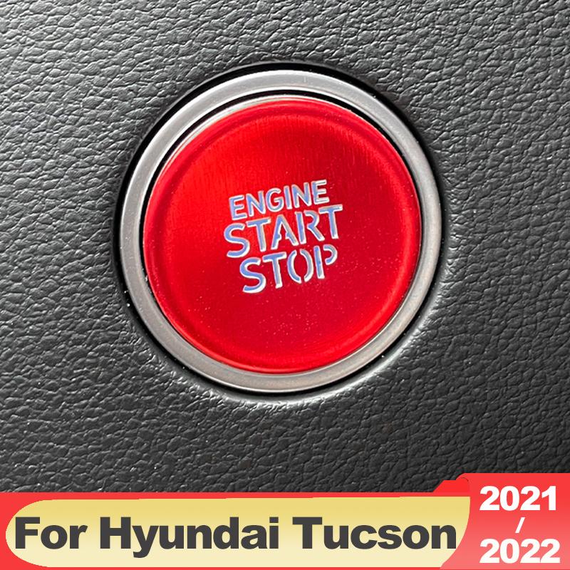 Для Hyundai Tucson NX4 2022 2023 Hybrid N Line автомобильный запуск и остановка двигателя, кнопка зажигания, крышка, отделка, наклейки, аксессуары
