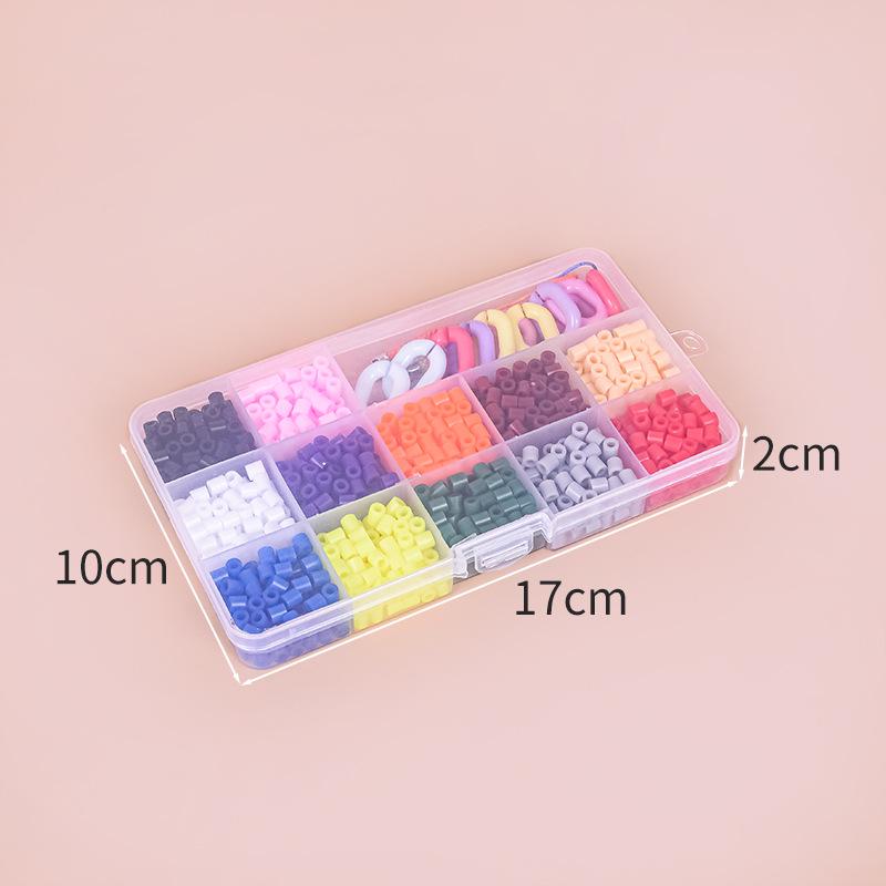 Набор колец с 15 отделениями для бусин Perler & Hama, 1200 штук, 3D-пазл, развивающая игрушка для детей