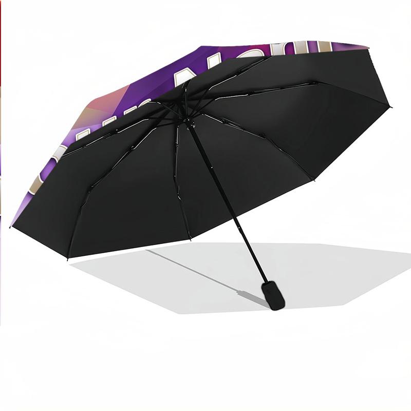 8 Rib Auto Folding Umbrella Fiorentina FC Print Custom Name Text Portable Rain Gear