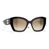 CHANEL Gradient Design Injection Butterfly Sunglasses Women's Black
