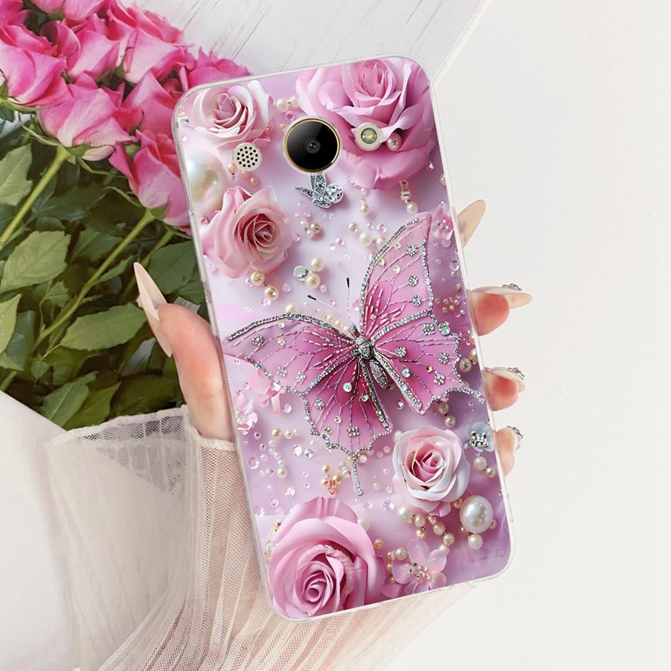 Casing For Huawei Y3 2018 Cover For Huawei Y3 2017 Case Aesthetic Luxury Cute Cat Fashion Butterfly Funny Painted Casing