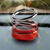 Car Solar Rotating Aromatherapy Double Loop Car Air Freshener Auto Double Loop Aromatherapy Solar Powered Car Aromatizer