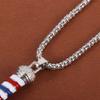 New Retro Fashion Barbers Rotating Light Barber Shop Necklace Jewelry Pendant Chain