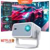 Сертификация Velec Netflix Проектор Android 13 4K Native 1080P 650ANSI с автофокусом Wifi6 BT5.2 360° Домашний уличный проектор
