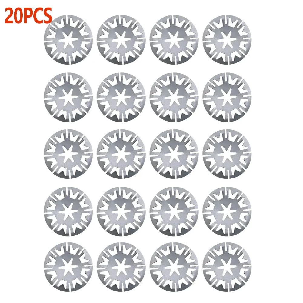 20Pcs Metal Clamping Washers Heat Shield Insulation Cover Fixing Clips Nut Insulating Metal Clamp Car Parts