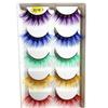 2 Box Thick Fluffy Lashes Colored False Eyelashes Beautiful 3D Curled Lashes  Women