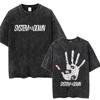 System Of A Down Vintage Washed Tshirt Men Women Retro Rock Metal Oversized T Shirts Mens Casual High Quality Cotton Tshirts