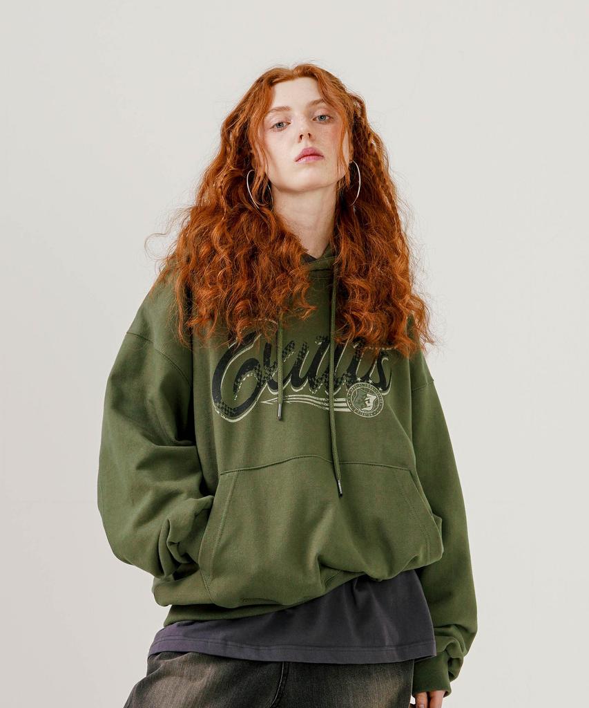 Худи из плотного хлопка Khaki Kmhd6750