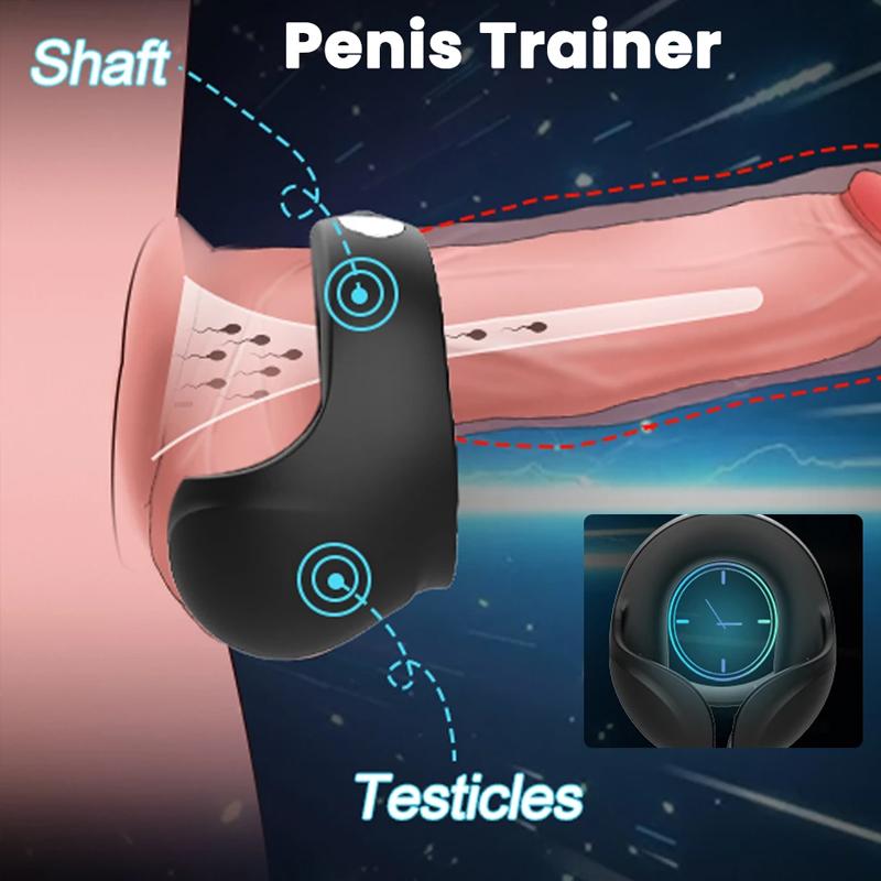 Вибрирующее кольцо на член, сексуальные игрушки для мужчин, пара, задержка эякуляции, целомудрие, массажер для яичек, кольцо для пениса, игрушки для взрослых