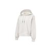 Li Ning Plain Color Hooded Pullover Sweatshirt Women Sweatshirt Flower-Gray AWDT264-4