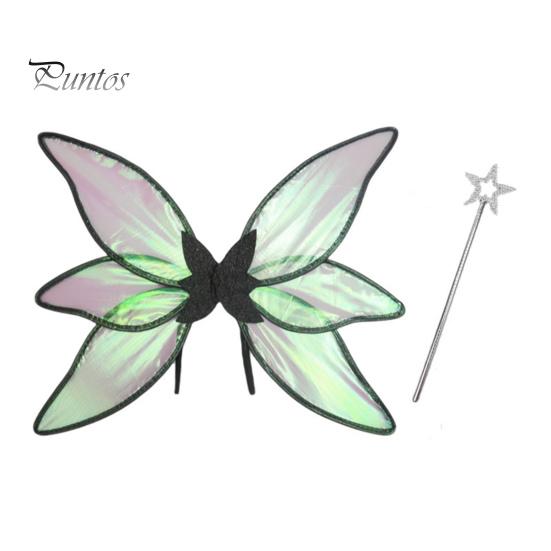 1 комплект волшебных крыльев, красочная пряжа, красивые крылья принцессы эльфа со звездой, реквизит для рождественских фотовечеринок