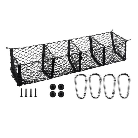 Сетка грузовая для багажника пикапа с монтажными аксессуарами 3/4 кармана Универсальная для автомобиля Автомобиля Внедорожника Кузова пикапа Органайзер Сумка для хранения
