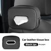 2025Car Tissue Box Holder Microfiber Leather Car Center Console Armrest Napkin Box Sun Visor Backseat Tissue Case with Fix Strap