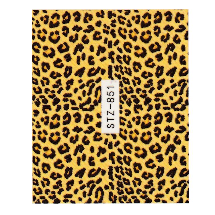 5 Sheets Water Transfer Nail Stickers Leopard Print Decals Animal Watermark Polish Wraps Tips Nail Art Decorations STZ846