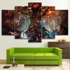 5Pcs Magical Forest Tree Nature 5 Piece Canvas Wall Art Fantasy Print Home Decor Pictures Poster HD Print Modern Paintings