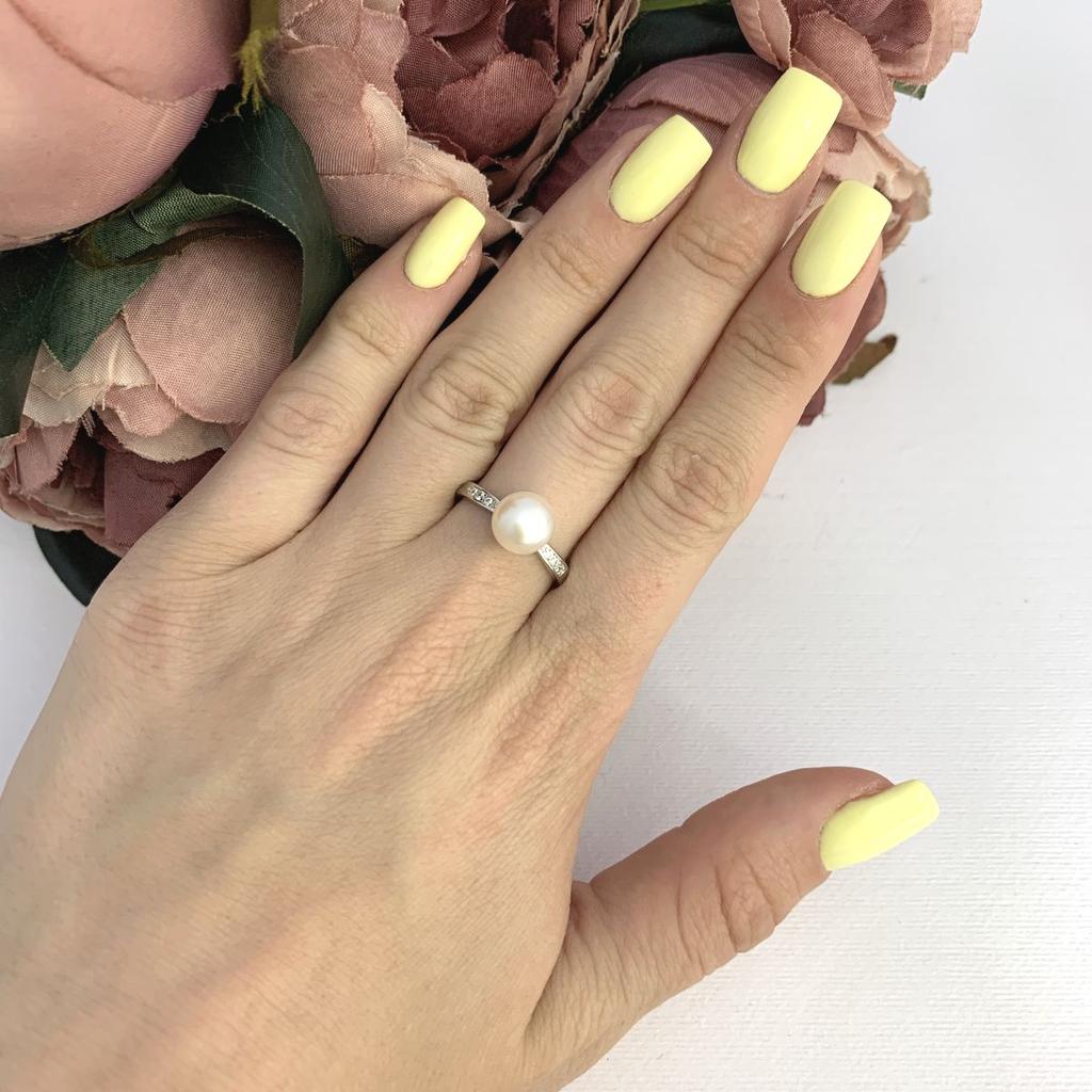 Серебряное кольцо с натуральным жемчугом (2084129)