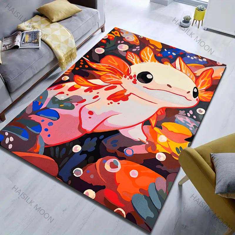 1PC Cute red salamander Carpet for Living Room Bedroom Sofa Home Decor Rus Non-slip Floor Mat Luxury Gift
