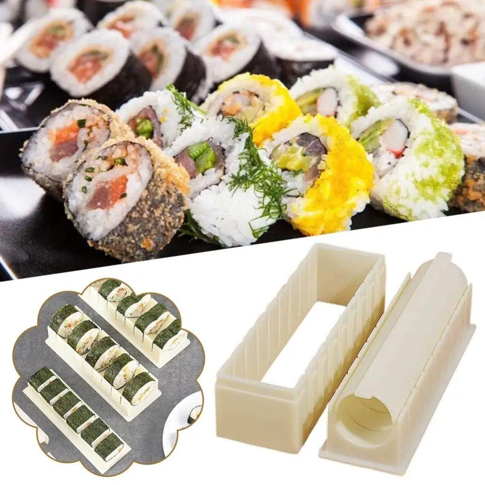Food Grade Sushi Maker Equipment Reusable Sushi Making Tool Set Sushi Rolls Mold Set  Cooking Tools