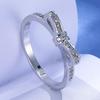 Korean Cute Bow Silver Zircon Ring for Girls – Fashion Jewelry